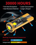 LASFIT 194 168 T10 2825 W5W LED Bulb Canbus Error Free, Non-Polarity 400LM Extremely Bright for Side Marker Map Doors, 12-24V, Amber Yellow, Pack