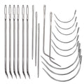 20 Pcs Leather Sewing Needles,Heavy Duty Sewing Needles Kit Include Curved Leather Needle,Sack Needle,Hand Sewing Needle,Leather Needles for