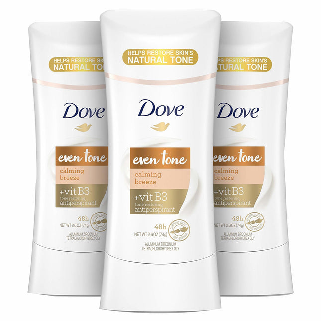 Dove Even Tone Antiperspirant Deodorant Stick Apple Blossom & Mango Butter 3 Cou