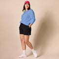 Amazon Essentials Women's Fleece Crewneck Long Sleeve Pullover Sweatshirt (Available in Plus Size) Medium Blue