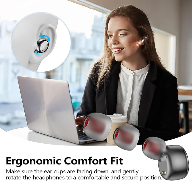 Kurdene Wireless Earbuds Bluetooth 5.3 in Ear Buds Light Weight Headphones,Deep Bass Sound,Built in Mics Headset,Clear C