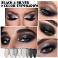 Evpct 9 Colors Black Smokey Grey Gray Silver Glitter Shimmer Eye Shadow Makeup Palette Pigmented Black Matte Metallic Eyeshadow Makeup Palette