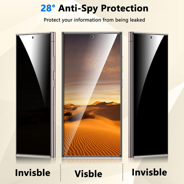 Fotbor for Samsung Galaxy S24 Ultra 28ÃÂ° Privacy Screen Protector with [3S Installation Frame], Case Friendly 9H+ Tempered Glass 2Pack