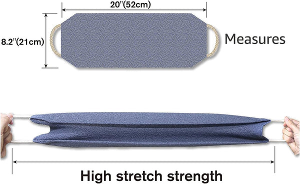 Evridwear Exfoliating Back Scrubber with Handles Two Sides for Body Shower Deep Cleans Skin Massages Invigorating Blood Circulation Men Women One