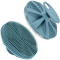 INNERNEED Food-Grade Soft Silicone Body Scrubber Shower Brush, Dark Green | Handheld Cleansing Skin Brush, Gentle Exfoliating and Lather Well,