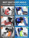 SARISUN Airplane Pillow Combo with Chin Strap, Travel Pillows for Airplanes with Sleep Eye Mask, Plane Pillow for Long Flights, Car Road Trip,