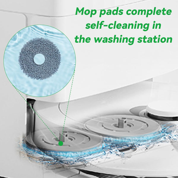 Microfiber Mop Pads Compatible with Roborock Q Revo/Qrevo Maxv Robot Vacuum Cleaner, Washable Mop Cleaning Cloths Replacement Accessories Set - 10Pcs