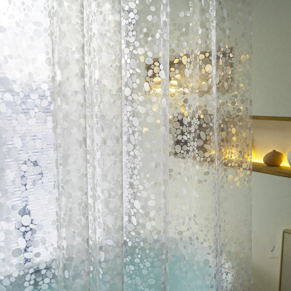 Shower Curtain Liner 75inches Long, EVA Waterproof Weighted Heavy Duty Bathroom Shower Liner with 3 Strong Magnets and 12 Rust Proof Grommets,