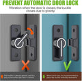 Barn Door Lock Hardware, 90 Degree Heavy Duty Gate Latches Flip Latch Safety Door Bolt Latch Lock, Barn Sliding Door Latch Lock Suitable for