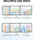 BAGSMART Clear Toiletry Bag 2-Pack TSA Approved Water-Repellent, Black | Carry on Travel Accessories Bag, Airport Airline Quart Size Bags for