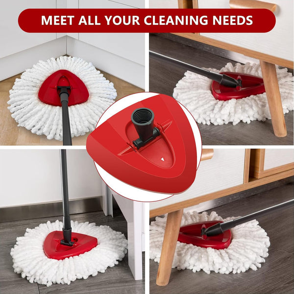 Easywring 1-Tank System,Mop Replacement Heads for O-Ceda Mop Replace Head, Spin Mop Heads Replacements, Microfiber Spin Mop Refills, Easy Cleaning
