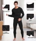 Jzcreater Thermal Underwear for Men, Mens Long Johns Thermal Underwear Set, Fleece Lined Base Layer for Cold Weather