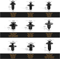 GOOACC 190 Pcs Car Retainer Clips & Fastener Remover - 18 Most Popular Sizes & Applications Auto Push Pin Rivets Set -Door Trim Panel Clips for