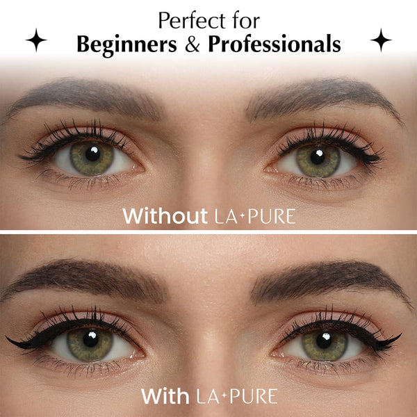 Waterproof Eyeliner Stamp - 2 Wingliner Black Make up Pens, Vamp Style Wing, Smudgeproof & Sweatproof, Perfect Cat Eye Look, Long Lasting Liquid