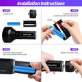 Air Conditioner UV Dye Leak Detector, Pro Auto Oil AC UV Dye Leak Test Detection Tool Kit 68 LED A/C UV Flashlight Detector with Protective Glasses