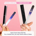 Bona Fide Beauty Czech Glass Nail File (Black Cobalt), Includes Black Case | Crystal Nail File for Natural Nails made in the Czech Republic,
