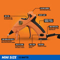 Gorilla Mini Hot Glue Gun Kit (Pack of 1 Mini Hot Glue Gun and 75 Sticks) - Dual Temp, Precision Nozzle, and Easy Squeeze Trigger
