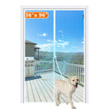 MAGZO Magnetic Screen Door Fit Door Size 36 X 96 Inch, Screen Size 38" X 97" Strong Magnet Door Mesh with Reinforced Hook & Loop for Patio,
