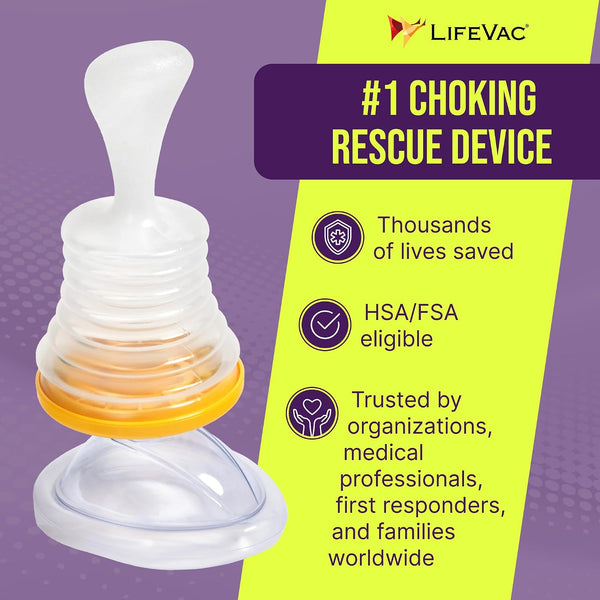 LifeVac Home Kit - Portable Suction Rescue Device, First Aid Kit for Kids and Adults, Portable Airway Suction Device for Children and Adults Single