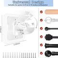 Self Adhesive No Drill Adjustable Curtain Rod Holder Hooks Brackets | Nail Free,No Drilling,Non Screw,Stick on Renter Friendly Hanger for Bathroom
