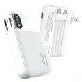 Portable Charger 10000Mah with Built in Cables and AC Wall Plug, 22.5W Fast Charging Power Bank with LED Display, 4 Outputs 3A Travel Battery Pack
