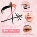 Disposable Applicators Kit with Makeup Puff, Mixing Palette, Artist Supplies, Accessories, Mascara Wands, Lip Brushes, Hair Clips, Powder Puffs