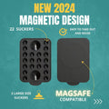 VORTEX Magnetic Silicone Suction Phone Mount - Detachable Silicone Grip Suction Phone Case, Hands-Free Compatible Mount for iPhone 15/14/13/12