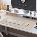 Boutilon Leather Desk Pad Protector,Non-Slip Mouse Pad,Laptop Desk Pad,Office Mouse Mat,Waterproof Leather Desk Blotter,Desk Writing Pad for