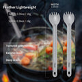 Titanium Spork, 8.7" Long Handle, Backpacking Spork and Spoon, Ultra Lightweight Camping Utensil for Hiking, Travel Titanium Long Sporks,Matte & Blue