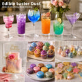 Edible Glitter for Drinks and Cakes, 12 Colors x 5g Food Grade Shimmer Luster Dust Edible Set, Food Glitter for Drinks Cookies Chocolate 12colors