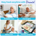 Drench Shampoo Caps No Rinse - Waterless Shampoo Cap and Conditioner - Dry Hair Wash Caps for Elderly or Bedridden - Contains Aloe Vera, Vitamin E