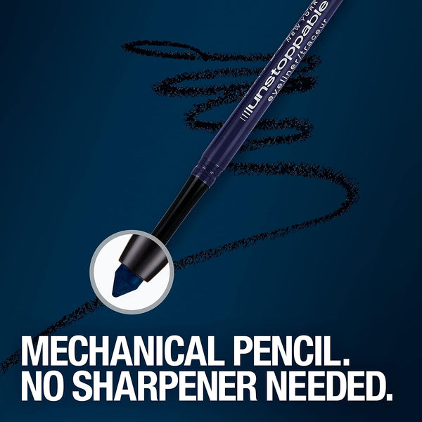 Maybelline Unstoppable Waterproof Mechanical Black Eyeliner Pencil, Easy to Apply, Smooth Glide, up to 24 Hour Wear, Onyx, Pack of 2