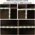 Mudder 28 Pieces 3 Pin LED Connector LED Strip Solderless Light l Shape Lights Extension T Shape Solderless Adapter Connector 10 mm for WS2811