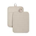 KitchenAid Ribbed Soft Silicone Pot Holder 2-Pack Set, Milkshake Tan, 7"x9" Milkshake 7"x9"