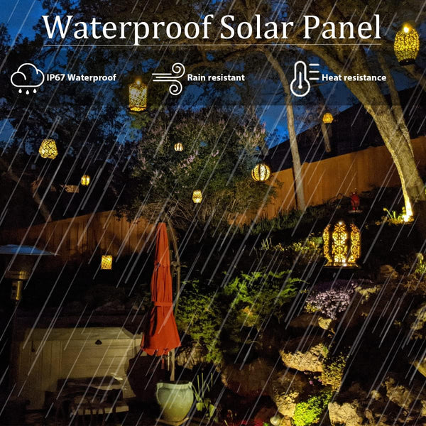 Replacement Solar Light Parts, 2 Pack Solar Lights Replacement Top, 8 lumens Solar Light Inserts for Lanterns, Waterproof Battery Box Top DIY