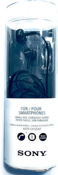 Sony MDREX155AP In-Ear Earbud Headphones/Headset with Mic for Phone Call, Black (MDR-EX155AP/B)