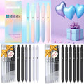 Vanhench 7Pcs 0.5mm Black Ink Gel Pens Fine Point Smooth Writing Quick Dry Pen for Journaling Note Office Desk Nurses Teacher School Supplies