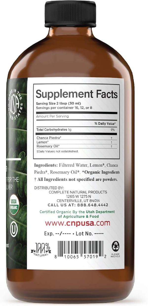 CNP | Chanca Piedra Organic Tincture 16oz - Stone Breaker, Kidney Support | Organic chanca piedra liquid extract for kidney cleanse support, stone