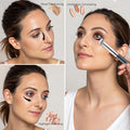 ENERGY Concealer Brush under Eye Mini Angled Flat Top Kabuki Nose Contour Brush for Concealing Blending Setting Buffing with Powder Liquid Cream