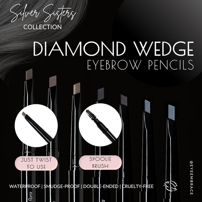 Eye Embrace Light Gray Eyebrow Pencils: Warm Betty & Cool Helen 2 Pack Bundle - 