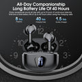 Wireless Earbuds, Bluetooth 5.4 Headphones Hifi Stereo, Bluetooth Earbuds with ENC Noise Cancelling Mic, IP7 Waterproof in Ear Earphones, 48H, LED