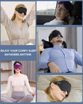 MZOO Luxury Sleep Eye Mask for Side Sleeper Men Women, Zero Eye Pressure 3D Sleeping Mask, Light Blocking Patented Design Night Blindfold, Soft