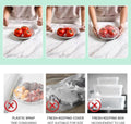 Plastic Bowl Covers Reusable, Food Cover for outside Pack of 200, Fresh Keeping Bags, Plastic Wrap Stretch with Elastic for Outdoor Picnic, Kitchen