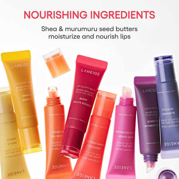 LANEIGE Lip Glowy Balm | Sheer Tinted Lip Treatment Balm Tube Berry