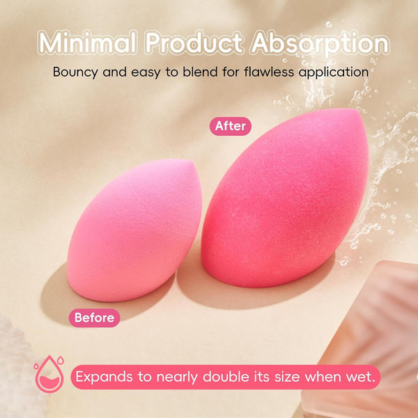 GWT Makeup Sponge Set, 6 Pcs Latex-Free Beauty Blender Sponges for Foundation, Liquid & Cream, Ultra-Soft Wonder Sponges, Multi-Angle Blending,