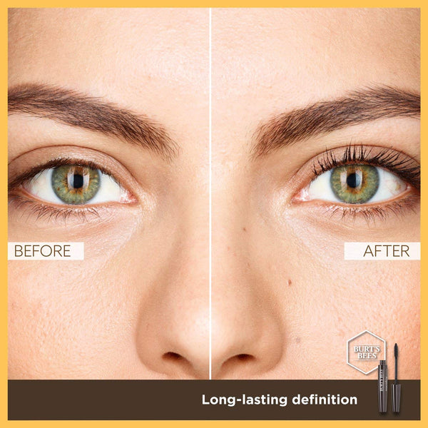 Mascara, Burt's Bees Lengthens Lashes, 100% Natural Makeup, Classic Black
