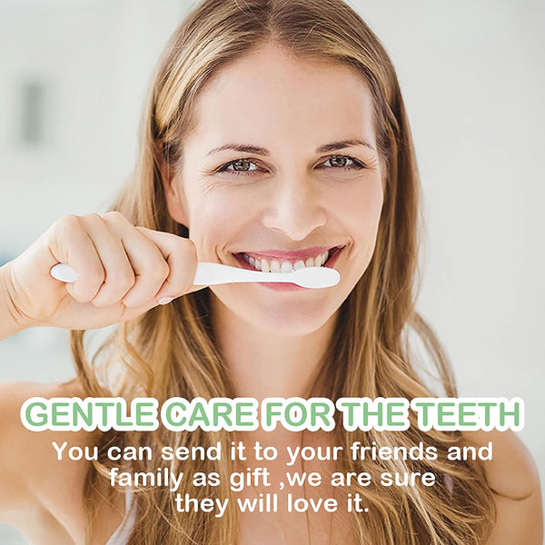 Easyhonor Extra Soft Toothbrush for Sensitive Gums, Micro Fur Manual Toothbrush with 20000 Soft Floss Bristle for Pregnant Women, Elderly and Gum