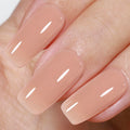 Beetles Nude Gel Nail Polish, 15ml Neutral Brown Base Color Gel Polish | Nail Concealer Mocha Sheer Translucent Effect Soak Off UV French Art