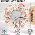 2 PCS Shower Cap Adjustable Reusable Double Waterproof Layer Elastic Hair Bath Cap Cute Aesthetic for Women Girls-Leaf I6-Leaf