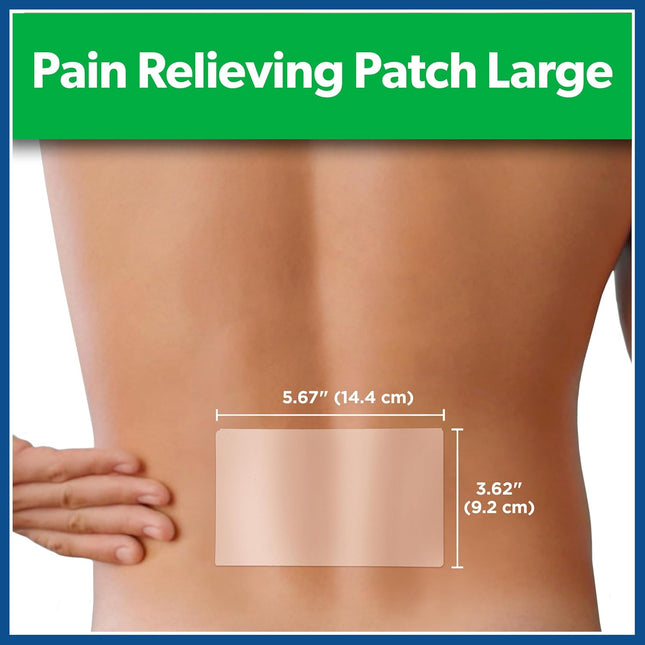 Salonpas Pain Relieving Patch, LARGE, 6 Count, for Back, Neck, Shoulder, Knee Pa